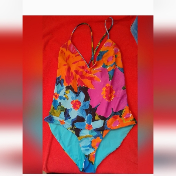 Mara Hoffman AColorful Floral One-Piece Swimsuit - Picture 1 of 7